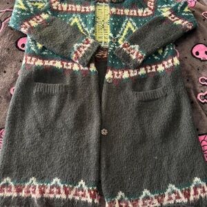 Free People Multicolor Patterned bohemian cottagecore Cardigan